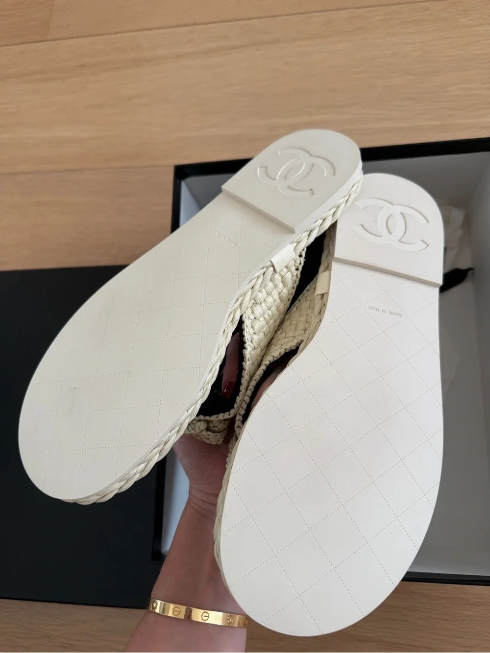 Chanel 2023 Interlocking CC Logo Espadrilles Women's Size: 10 | IT 40 NWT IN BOX